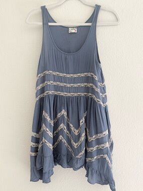 Intimately Free People Flowy Voile and Lace Trapeze Slip Dress